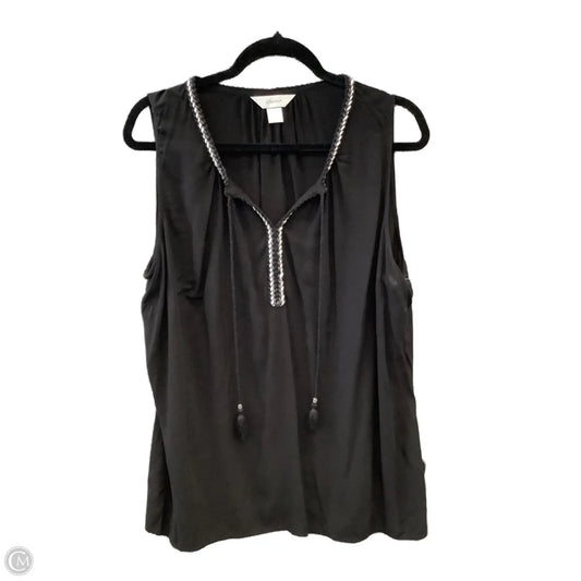 Top Sleeveless By Cj Banks In Black, Size: 1x