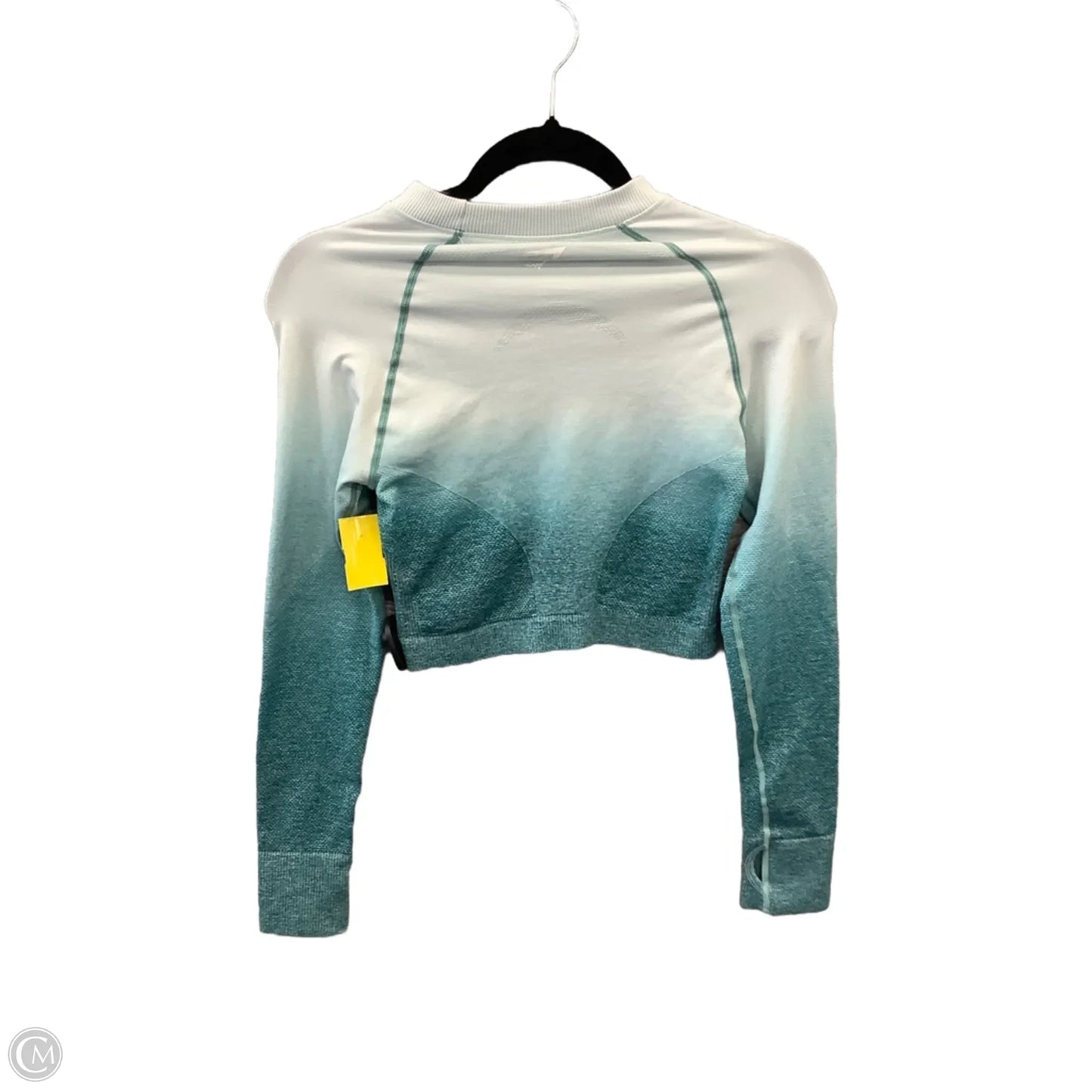 Athletic Top Long Sleeve Collar By Gym Shark In Blue, Size: L