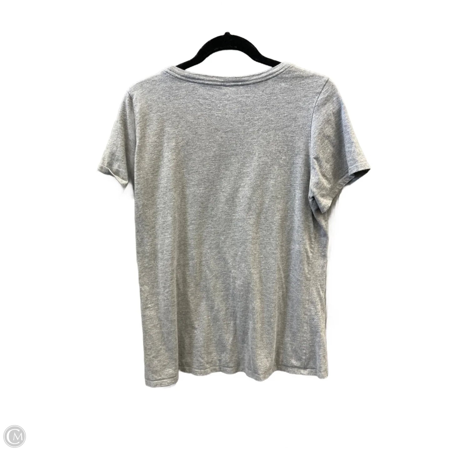 Athletic Top Short Sleeve By Nike In Grey, Size: L