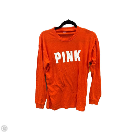 Top Long Sleeve By Pink In Orange, Size: Xs