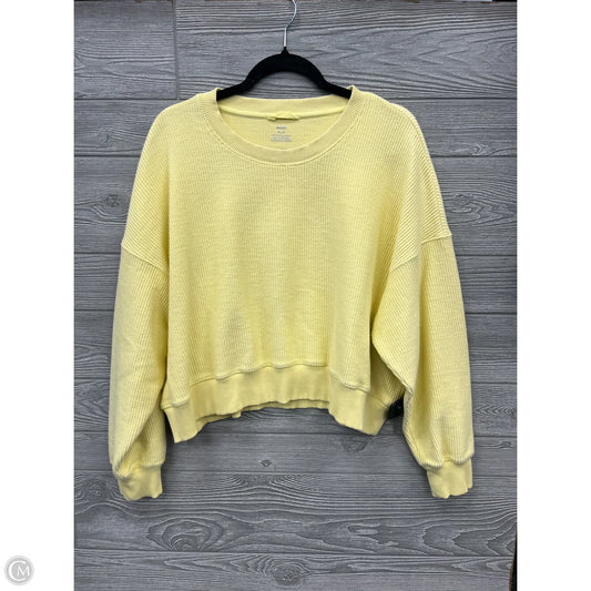 Sweatshirt Crewneck By Aerie In Yellow, Size: M
