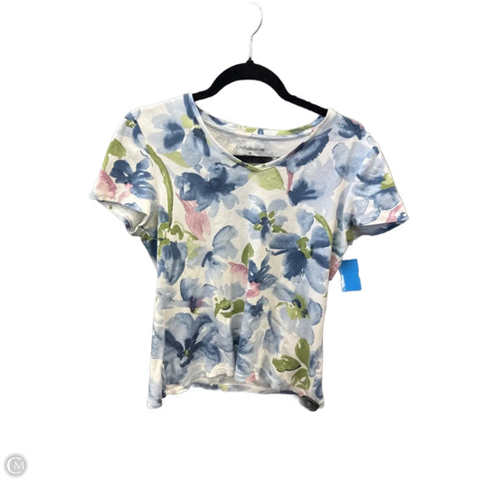 Top Short Sleeve By Croft And Barrow In Blue, Size: M