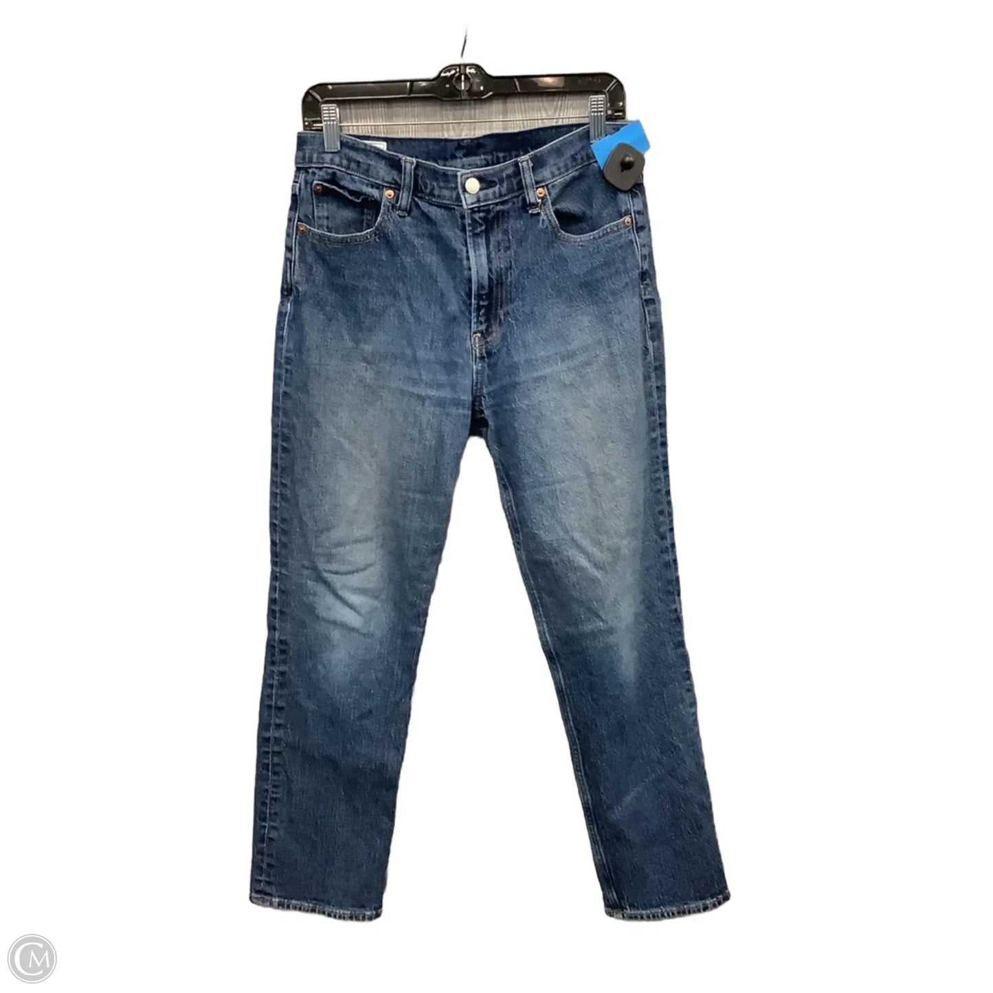Jeans Straight By Gap In Blue Denim, Size: 10