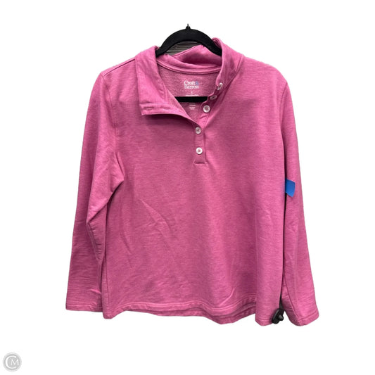 Sweatshirt Collar By Croft And Barrow In Pink, Size: L