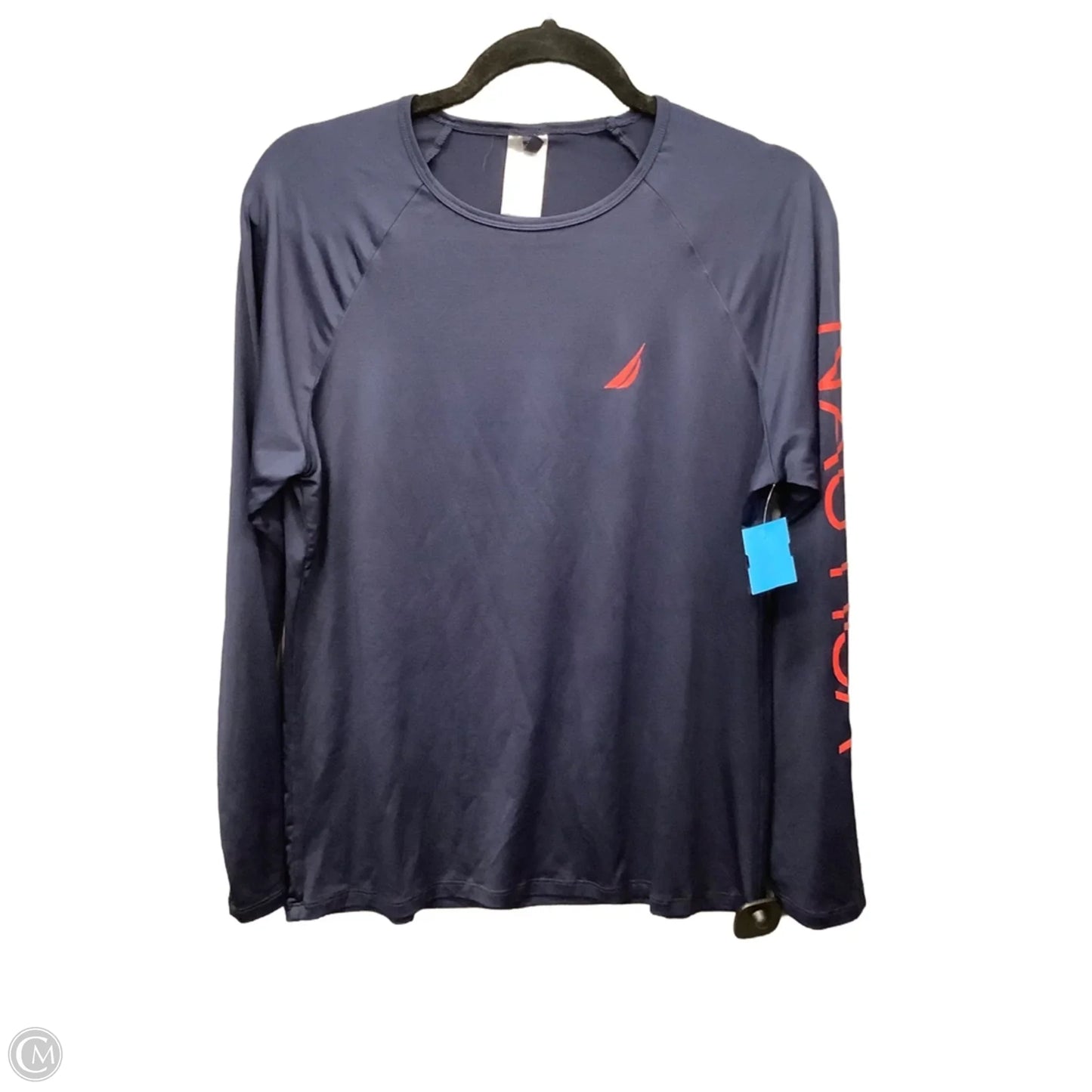 Athletic Top Long Sleeve Crewneck By Nautica In Blue, Size: Xl