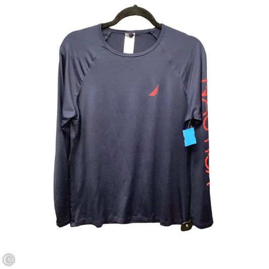 Athletic Top Long Sleeve Crewneck By Nautica In Blue, Size: Xl
