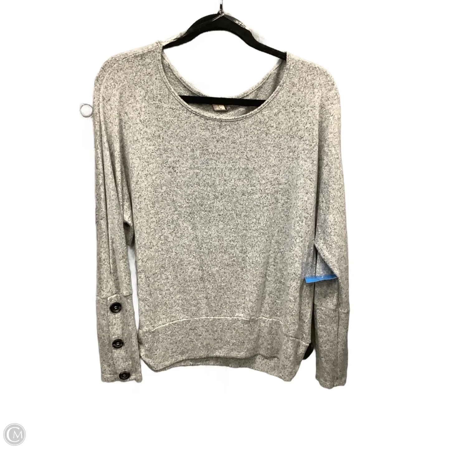 Top Long Sleeve By Misia In Grey, Size: Xl
