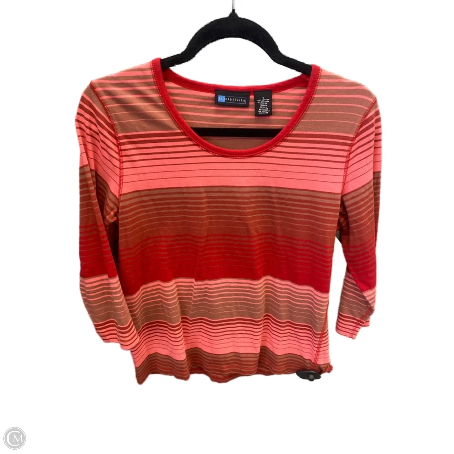 Top Long Sleeve By Relativity In Red, Size: S