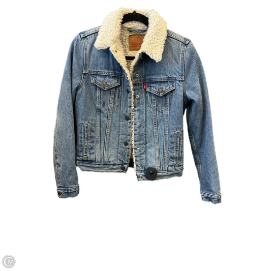 Jacket Denim By Levis In Blue Denim, Size: Xs