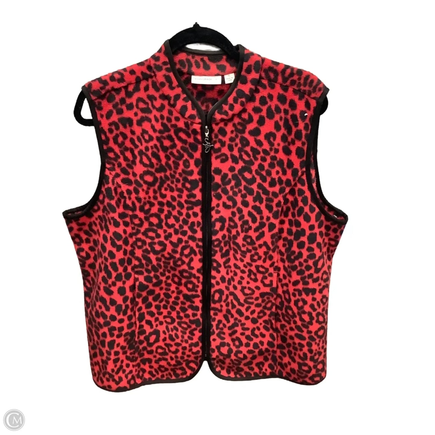 Vest Fleece By Susan Graver In Red, Size: Xl