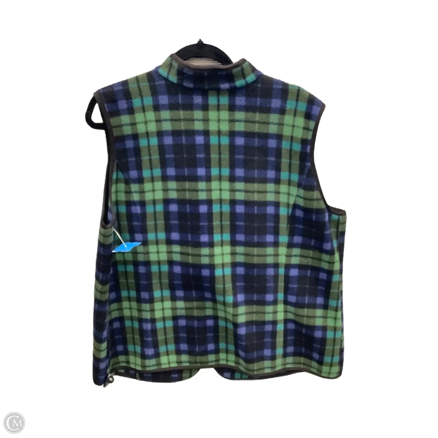 Vest Fleece By Susan Graver In Plaid Pattern, Size: Xl