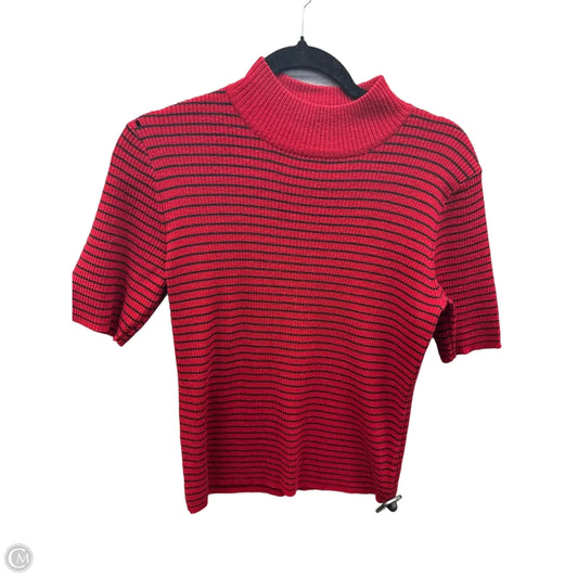 Top Short Sleeve By Liz Claiborne In Red, Size: L