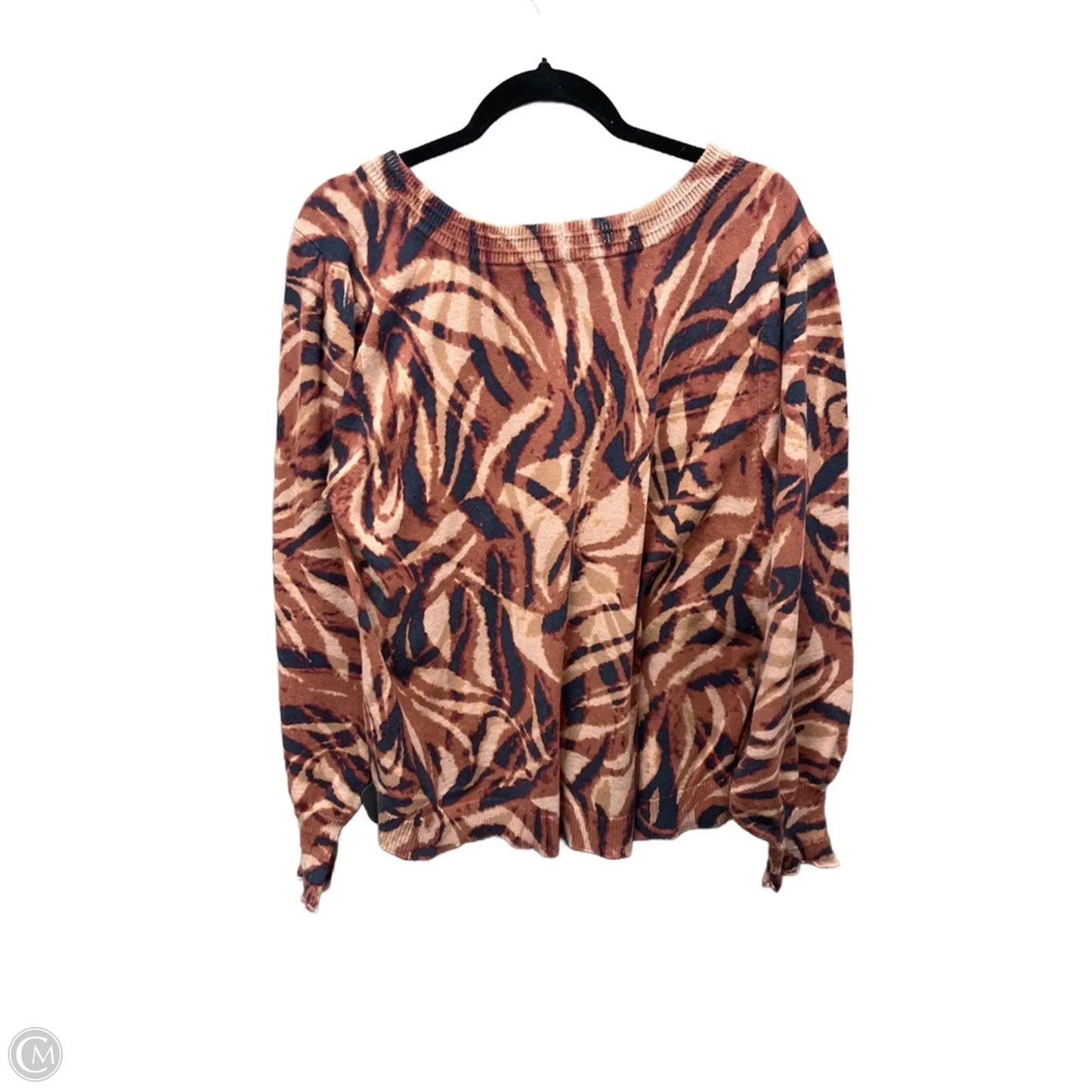 Top Long Sleeve By Democracy In Brown, Size: 3x