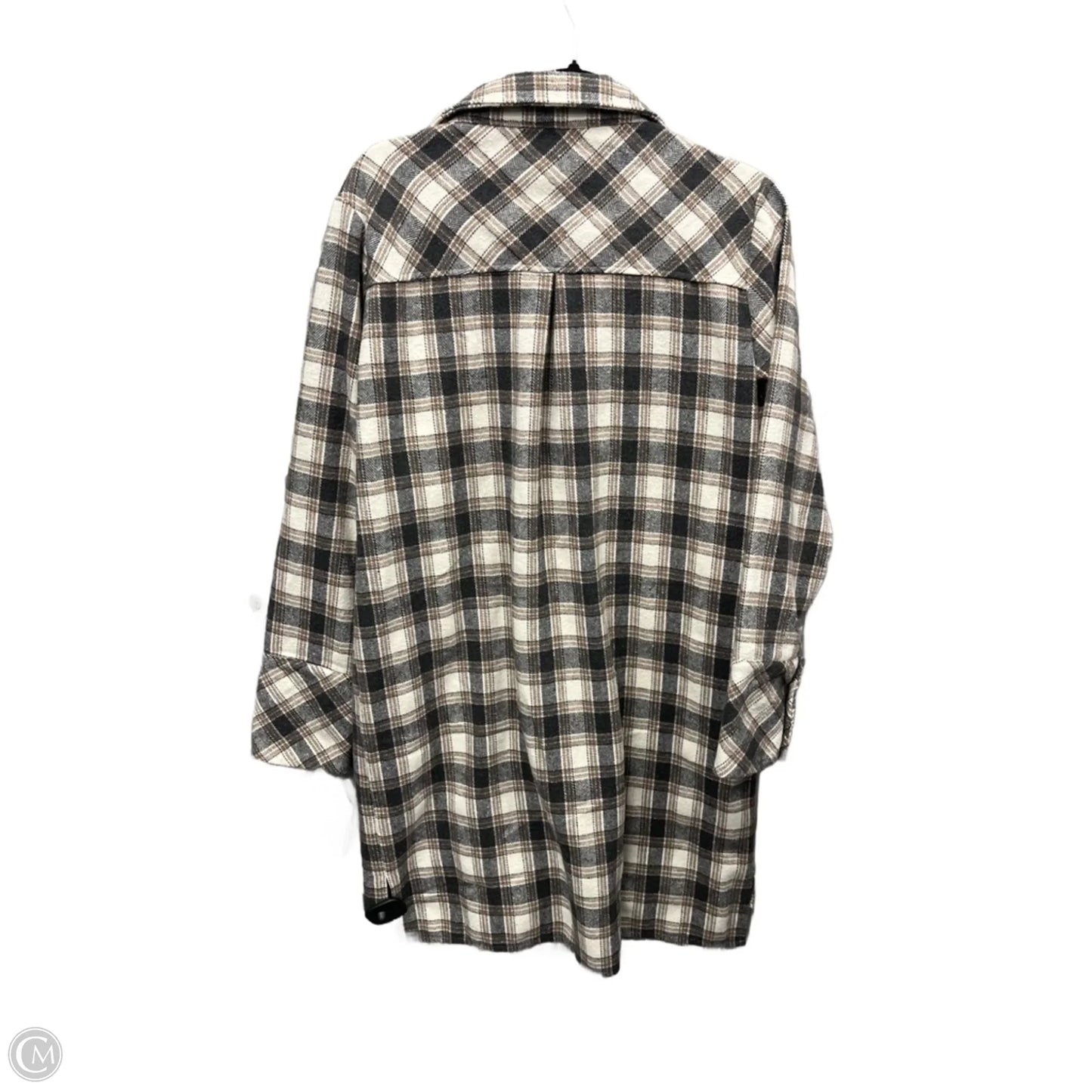 Jacket Shirt By Clothes Mentor In Plaid Pattern, Size: L