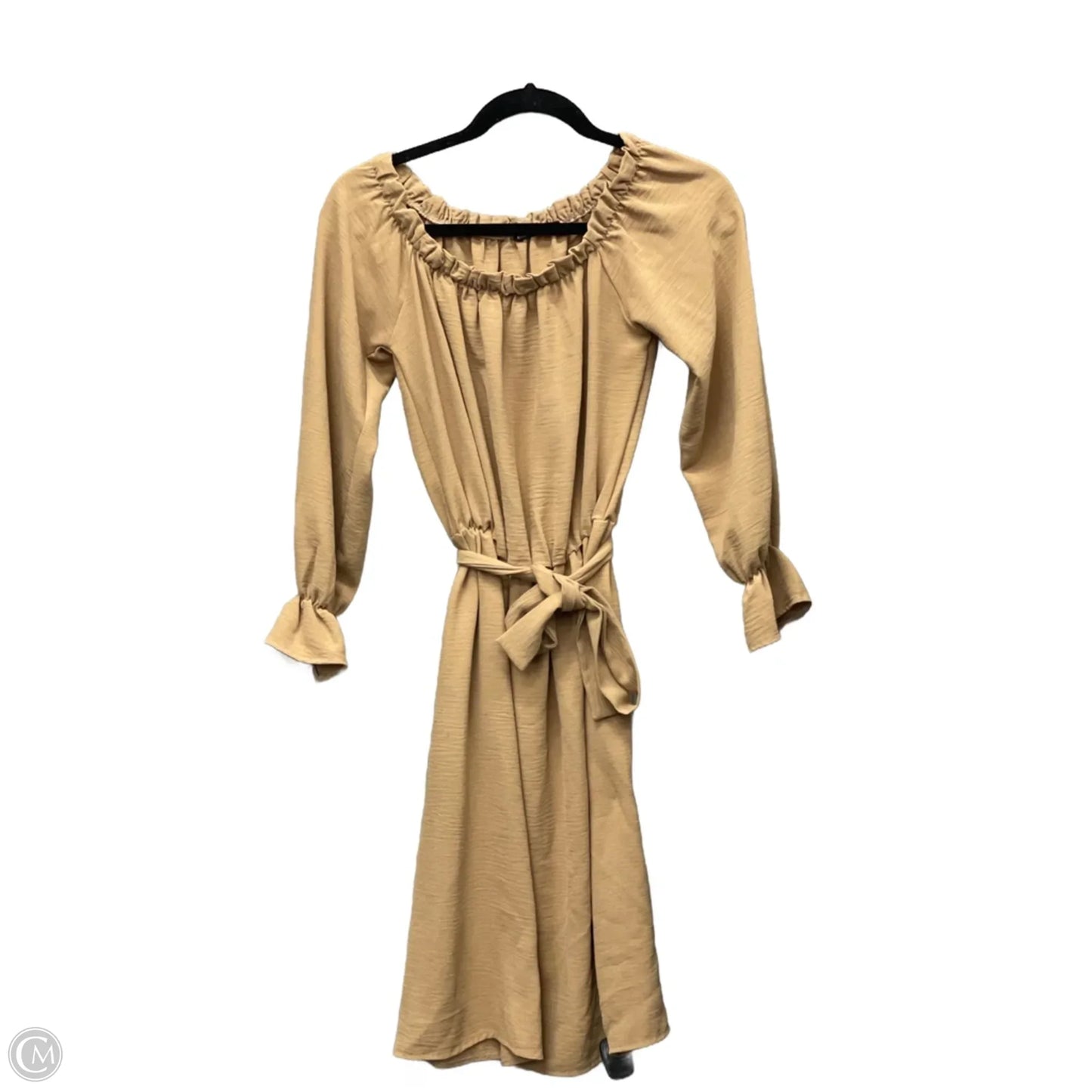Dress Casual Midi By Exclusive In Tan, Size: S