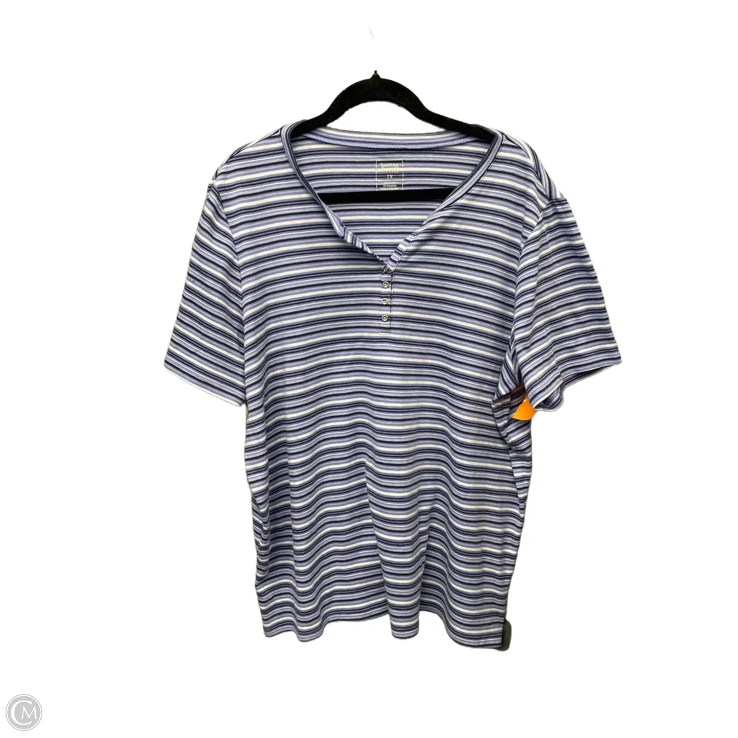 Top Short Sleeve By Clothes Mentor In Striped Pattern, Size: 2x