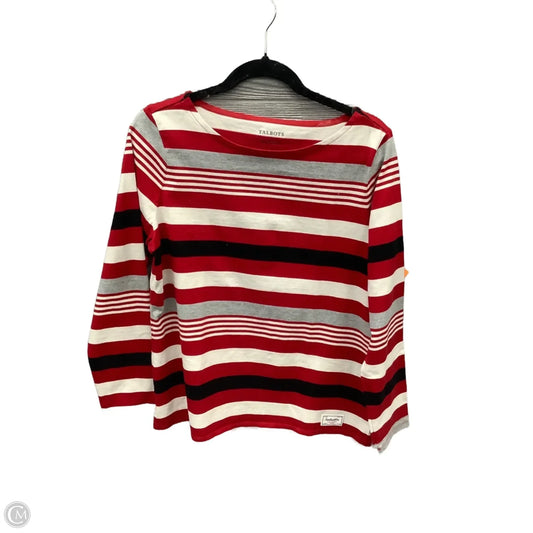 Top Long Sleeve By Talbots In Striped Pattern, Size: L