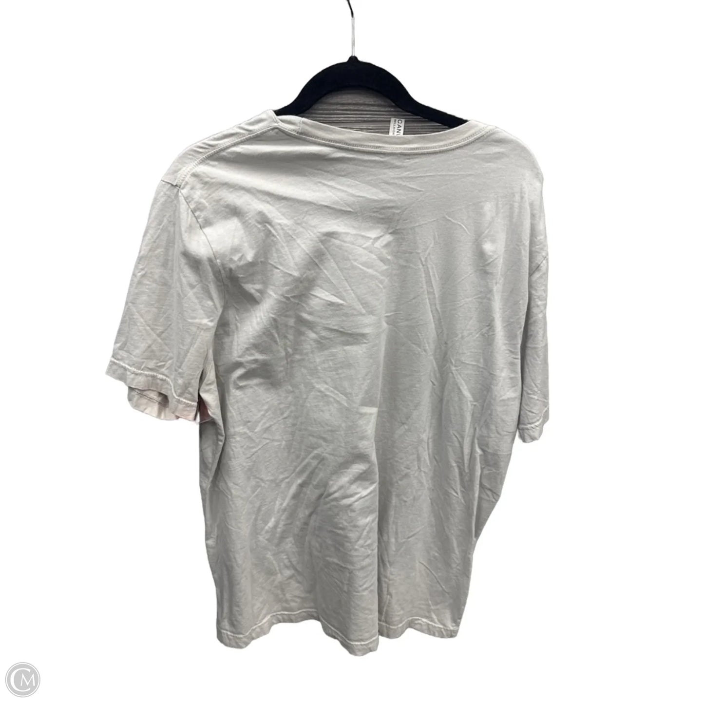Top Short Sleeve By Canvas In Grey, Size: 2x