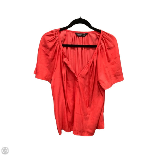 Top Short Sleeve By Simply Vera In Orange, Size: M
