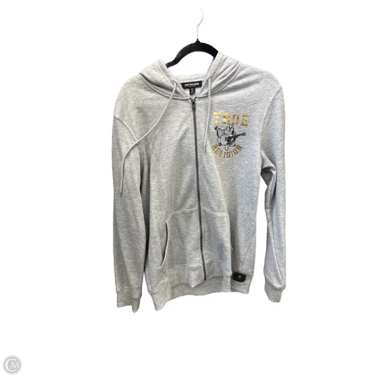 Sweatshirt Hoodie By True Religion In Grey, Size: M