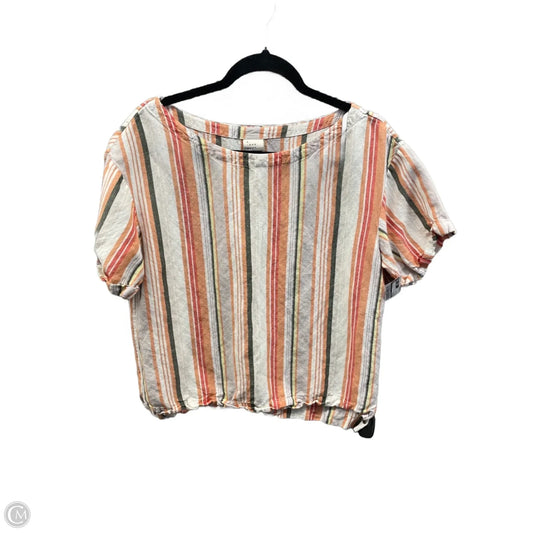 Top Short Sleeve By A New Day In Striped Pattern, Size: M