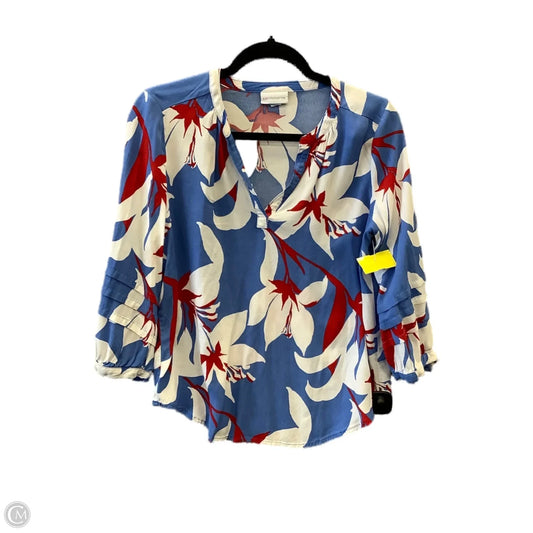 Top Long Sleeve By Liz Claiborne In Blue, Size: M