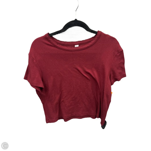 Top Short Sleeve Basic By Auden In Red, Size: S