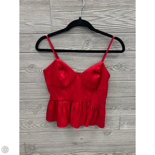 Top Sleeveless By A New Day In Red, Size: Xs