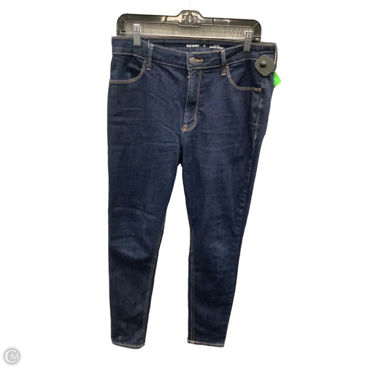 Jeans Skinny By Old Navy In Blue Denim, Size: 12