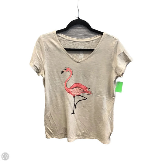 Top Short Sleeve By St Johns Bay In Tan, Size: M