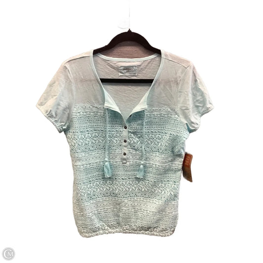 Top Short Sleeve By Ruff Hewn In Blue, Size: S