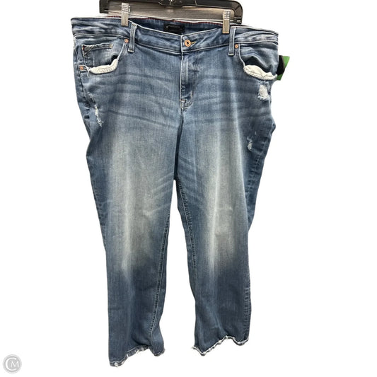 Jeans Straight By Maurices In Blue Denim, Size: 22