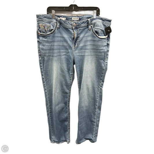 Jeans Straight By Vigoss In Blue Denim, Size: 22