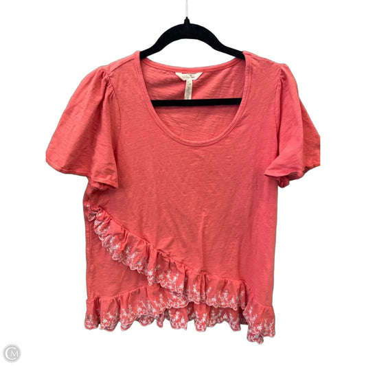 Top Short Sleeve By Matilda Jane In Orange, Size: L