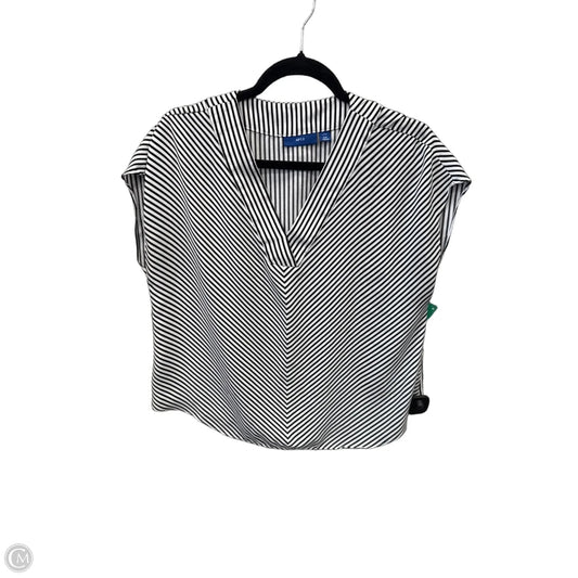 Top Short Sleeve By Apt 9 In Striped Pattern, Size: Mp