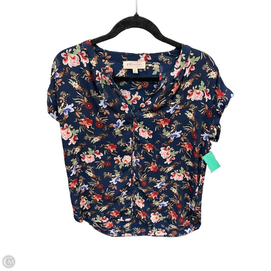 Blouse Short Sleeve By Philosophy In Blue, Size: M