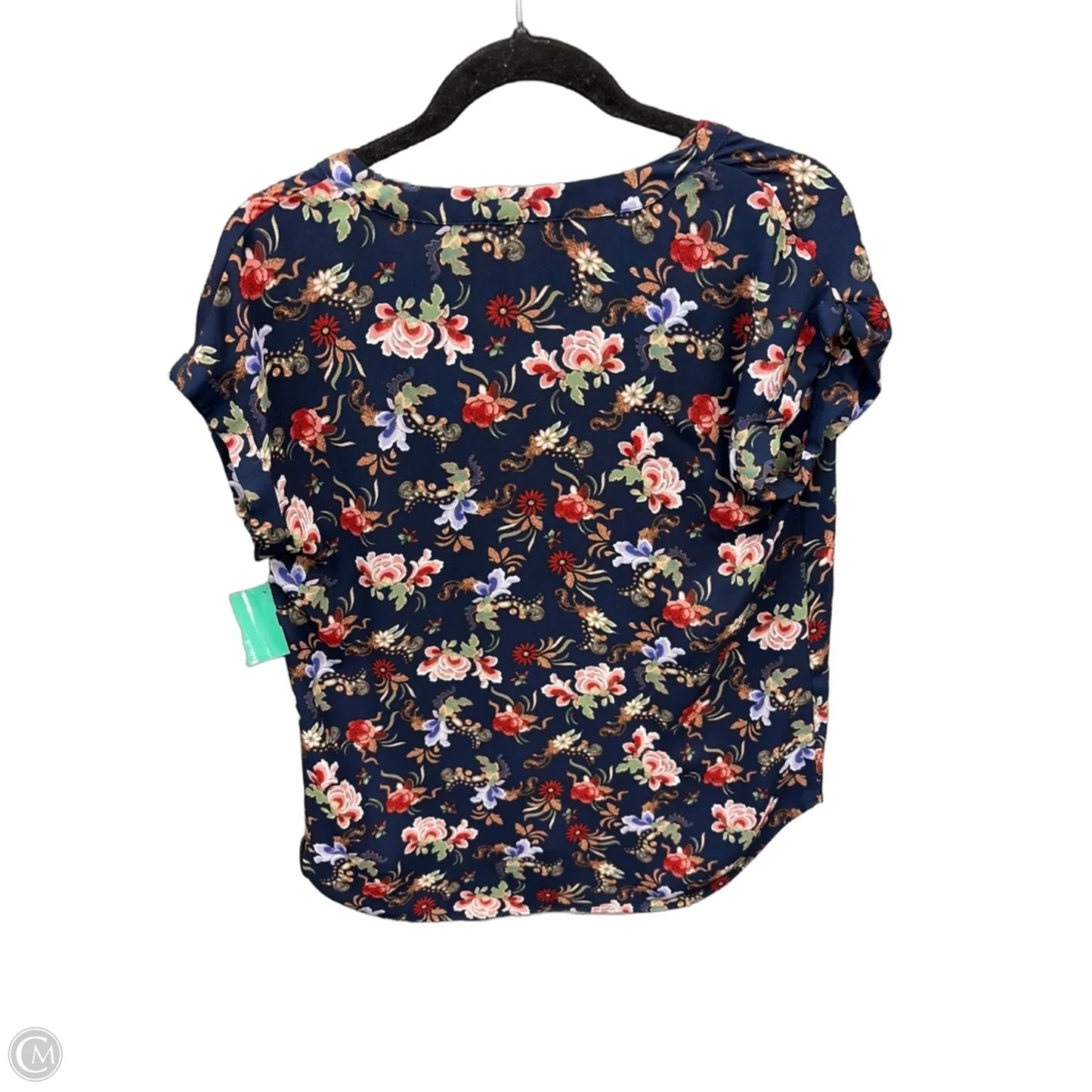 Blouse Short Sleeve By Philosophy In Blue, Size: M