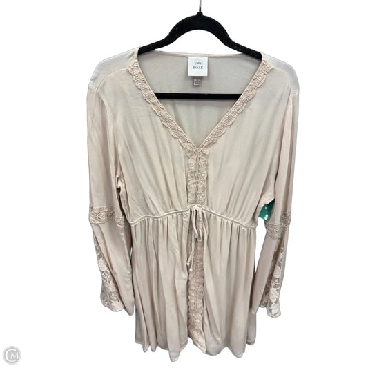 Dress Casual Short By Knox Rose In Tan, Size: L