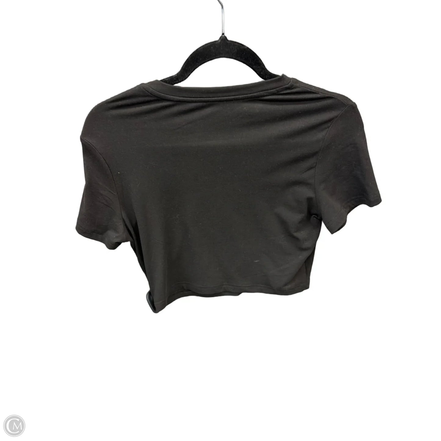 Top Short Sleeve By Shein In Black, Size: L