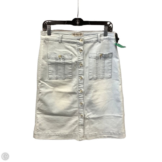 Skirt Midi By Vintage America In Blue Denim, Size: 6