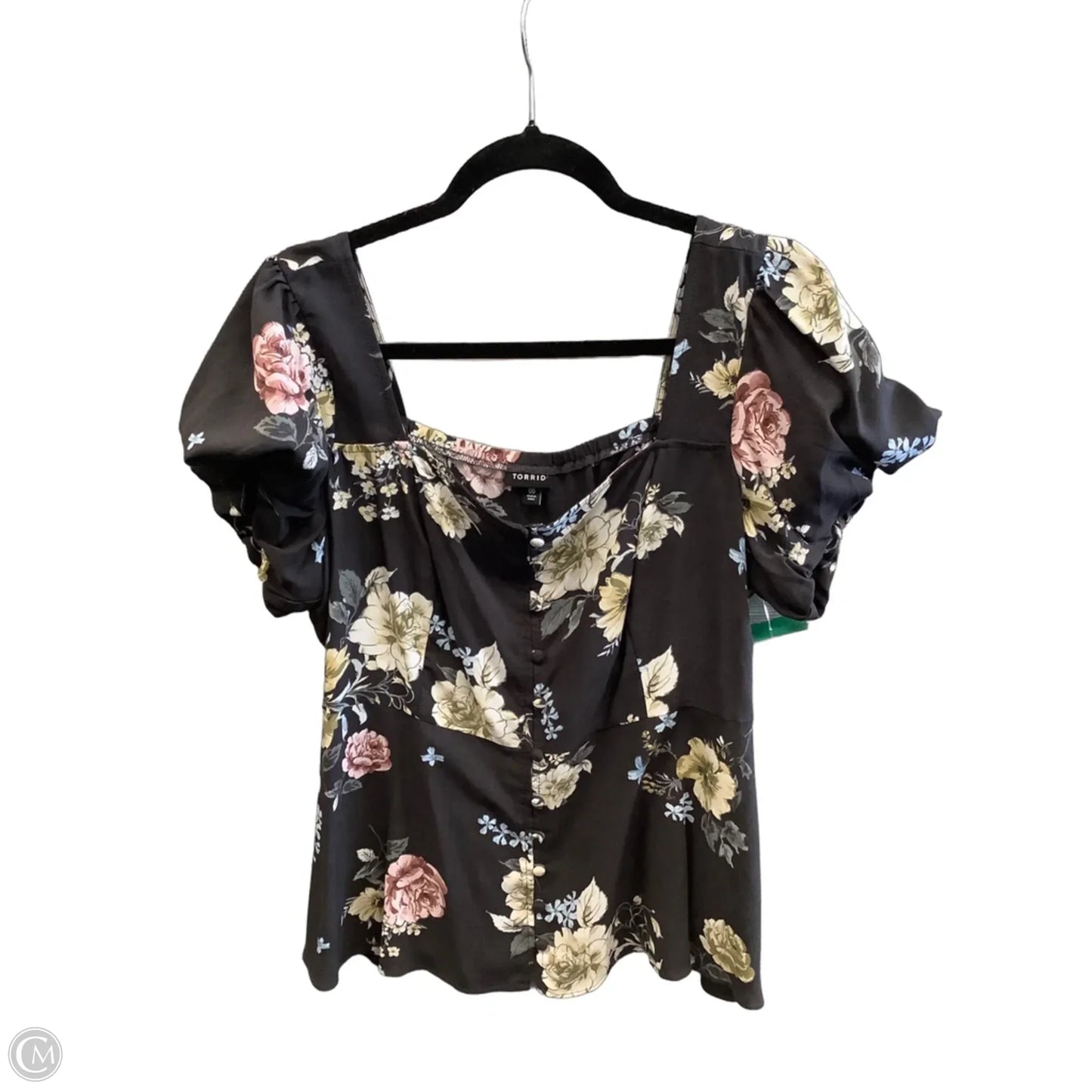Top Short Sleeve By Torrid In Black, Size: M