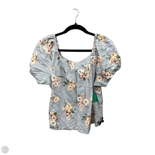 Top Short Sleeve By Ana In Blue, Size: M