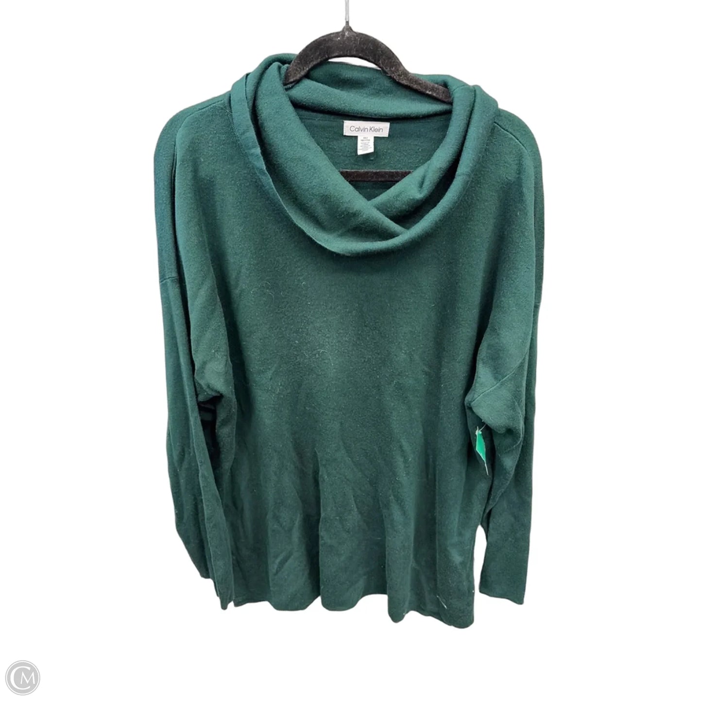 Sweater By Calvin Klein In Green, Size: 1x