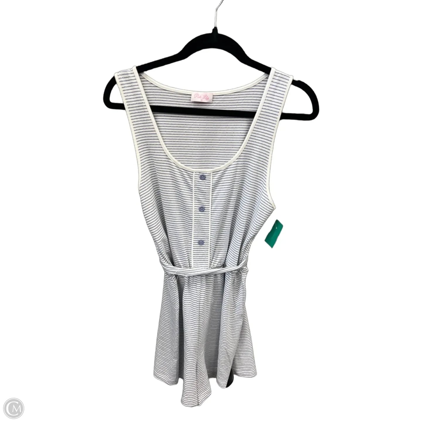 Romper By Pink Lily In Striped Pattern, Size: M