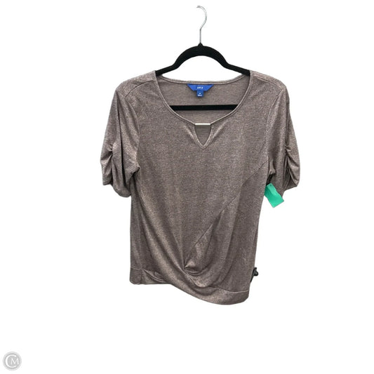 Top Short Sleeve By Apt 9 In Brown, Size: M