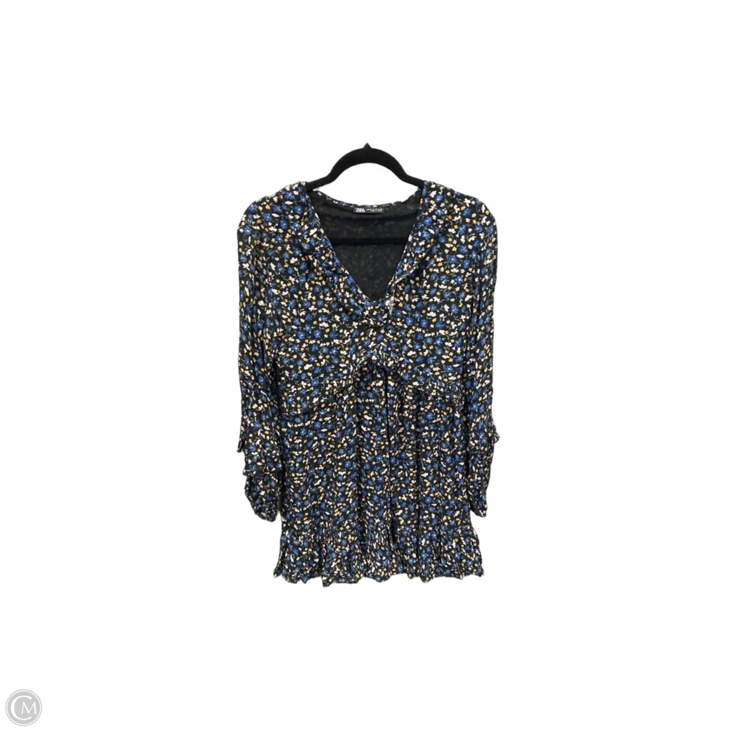Dress Casual Short By Zara In Floral Print, Size: Xs