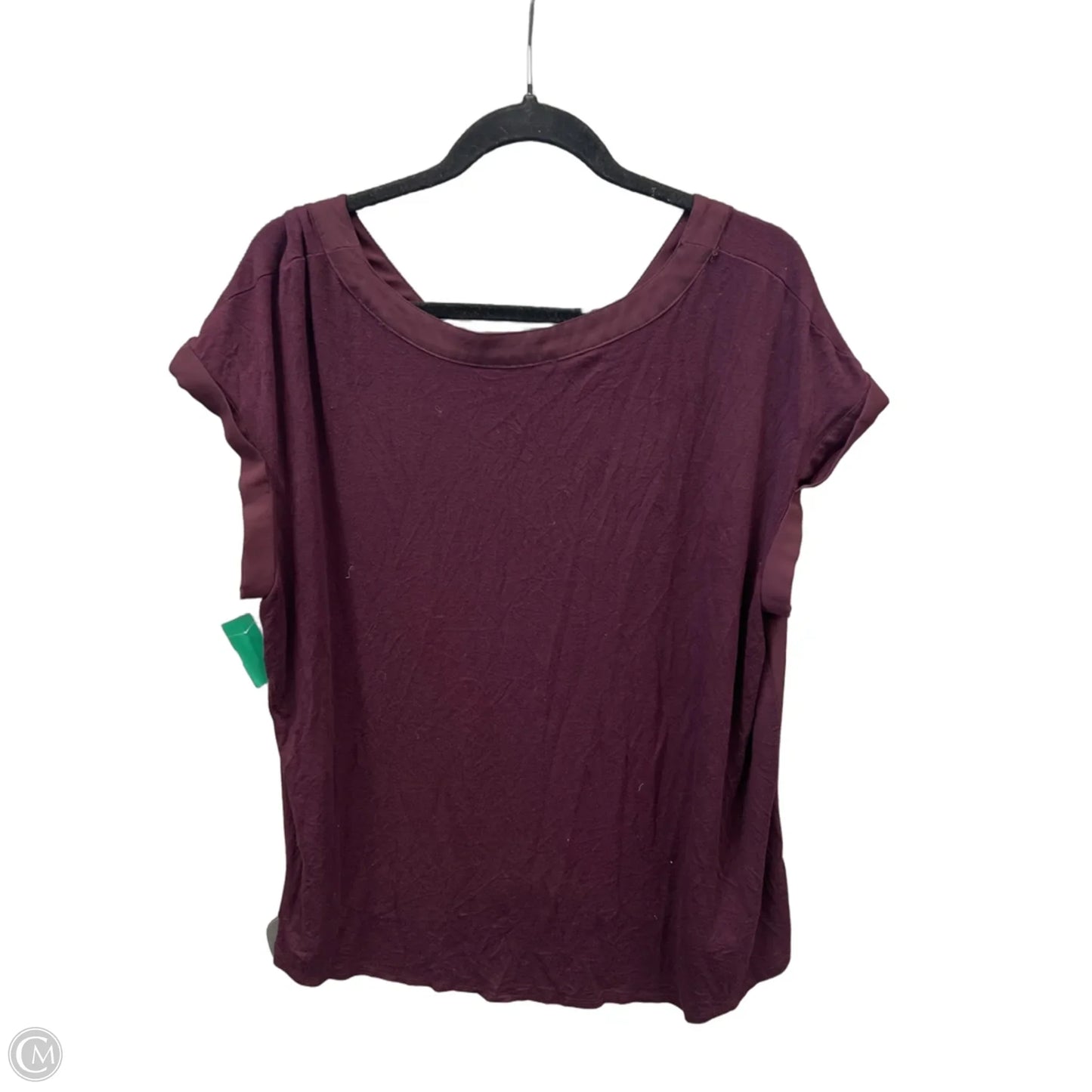 Top Short Sleeve By Fortune & Ivy In Maroon, Size: Xxl