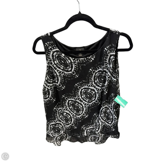 Top Sleeveless By Worthington In Black & White, Size: Xl