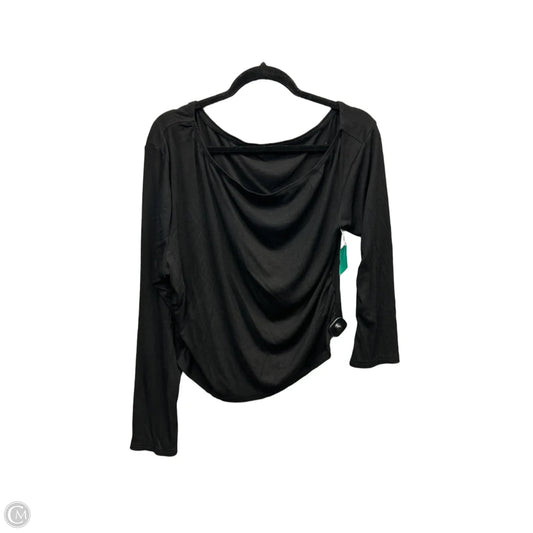 Top Long Sleeve By Cider In Black, Size: 2x