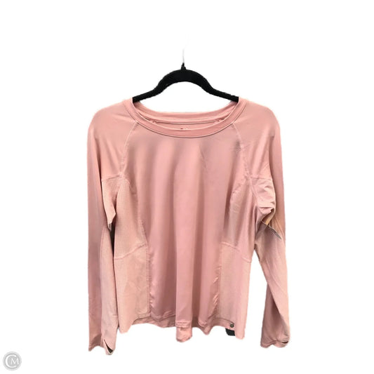 Athletic Top Long Sleeve Crewneck By Fila In Pink, Size: Xl